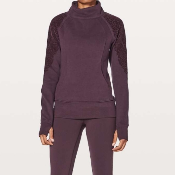 lululemon athletica Tops - Lululemon floral flock pullover sweatshirt